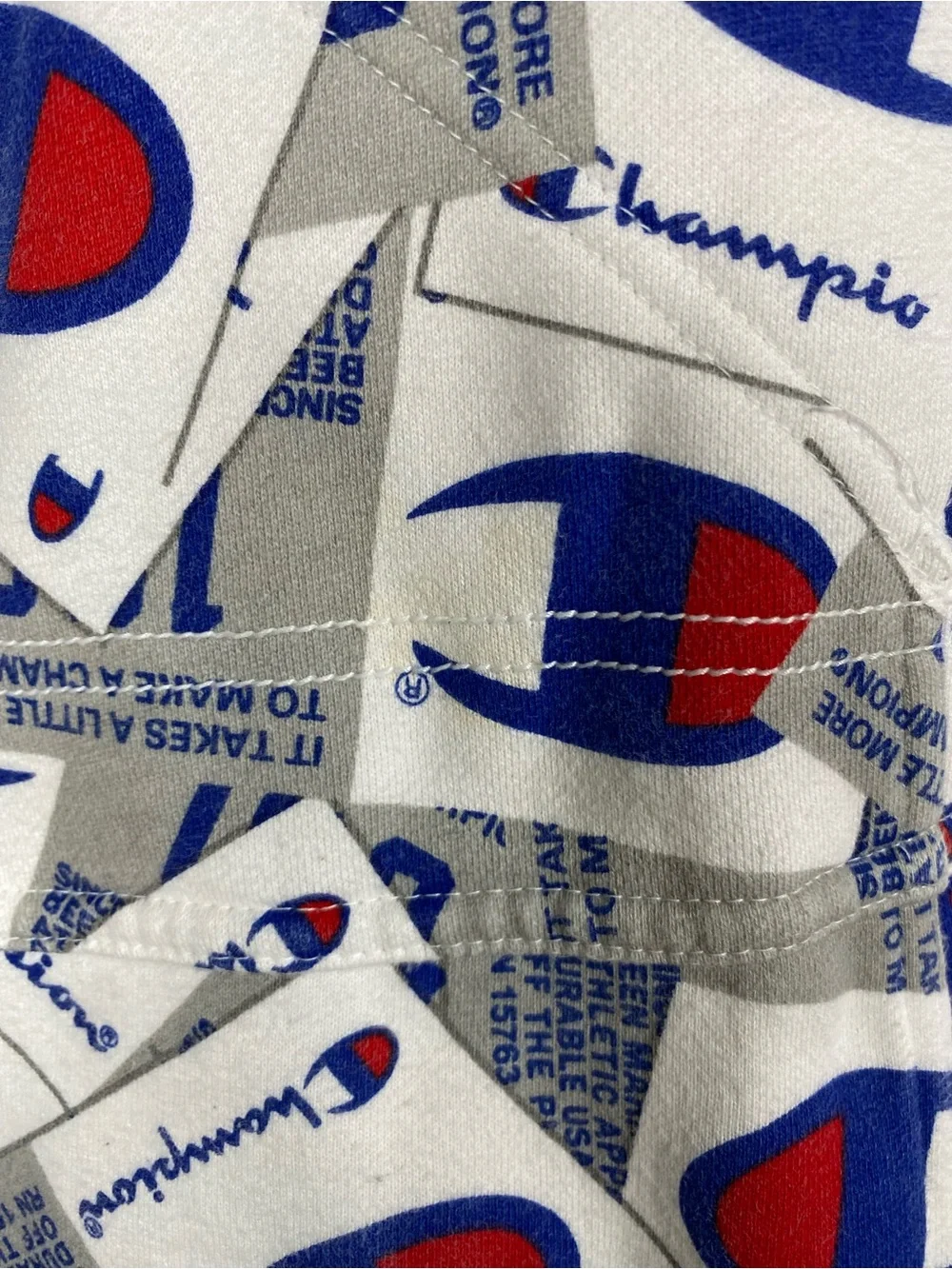 Champion Super Fleece 3.0 Overall an all-over jock tag print unisex size M - Picture 14 of 14